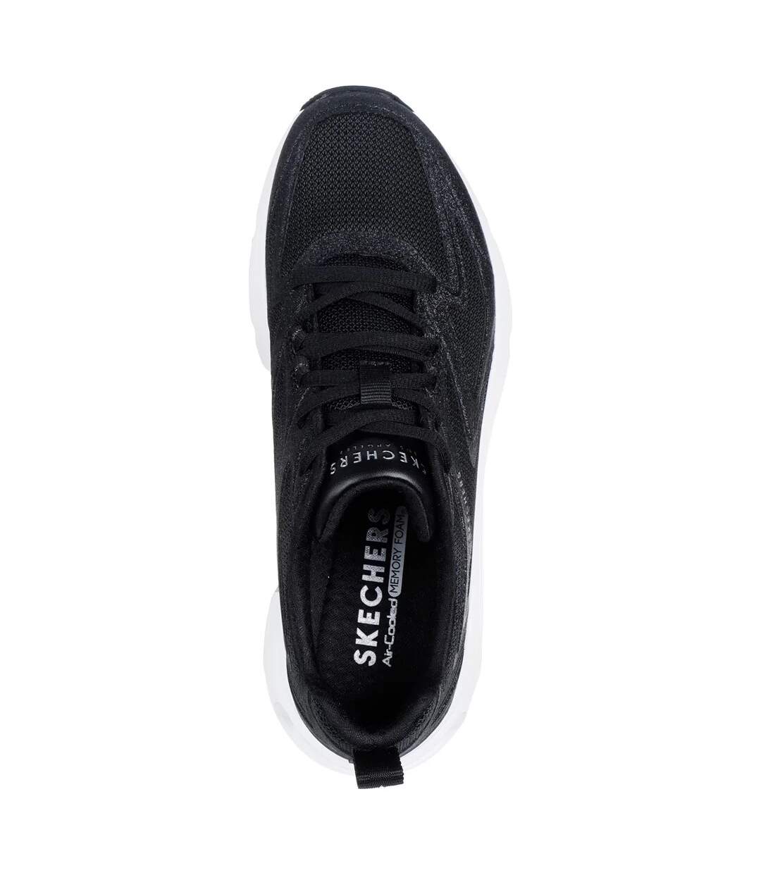 Womens/ladies Tres Air Uno Glitter Trainers Black Skechers-4