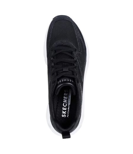 Womens/ladies Tres Air Uno Glitter Trainers Black Skechers