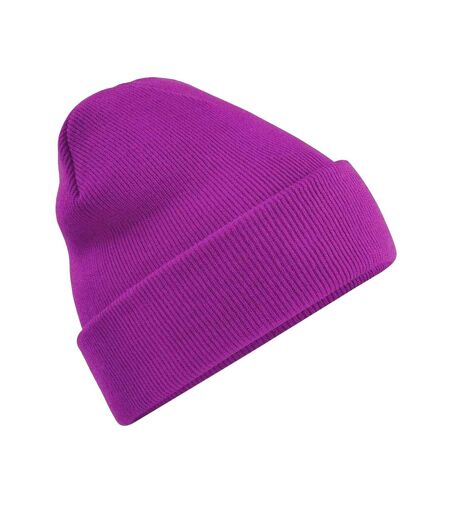 Bonnet À Manchettes Original Pour Adultes, Unisexe Magenta Beechfield