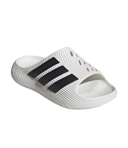 Mens Adilette Shower Rubber Sliders White Black Adidas