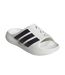 Mens Adilette Shower Rubber Sliders White Black Adidas-1
