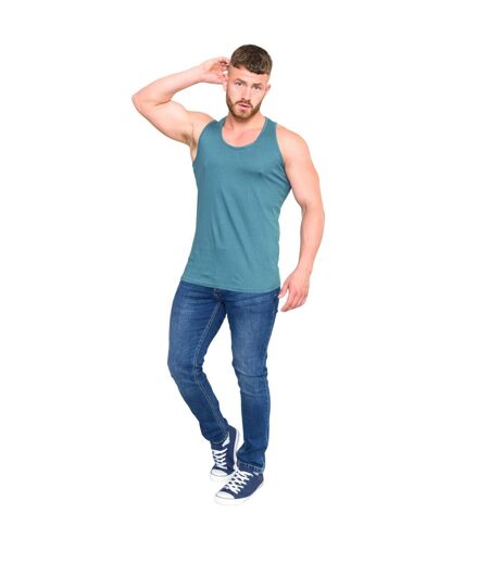 Duke Mens Fabio-2 Muscle Vest (Teal) - UTDC168