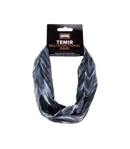 Cache-cou Motif/style Ikat Temir Taille Unique Noir Gris Magnum