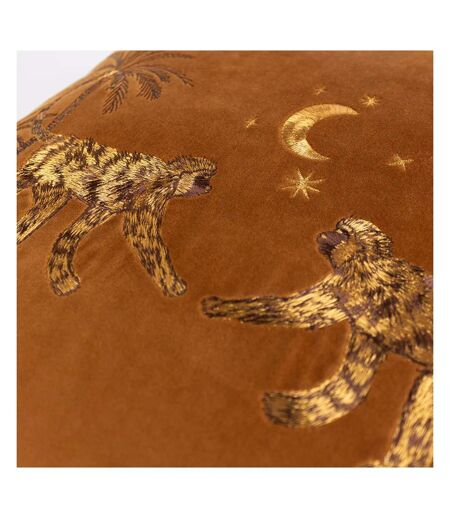 Dusk monkey cushion cover 50cm x 50cm rust Wylder