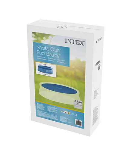 Bâche à bulles bleu ronde pour piscine intex