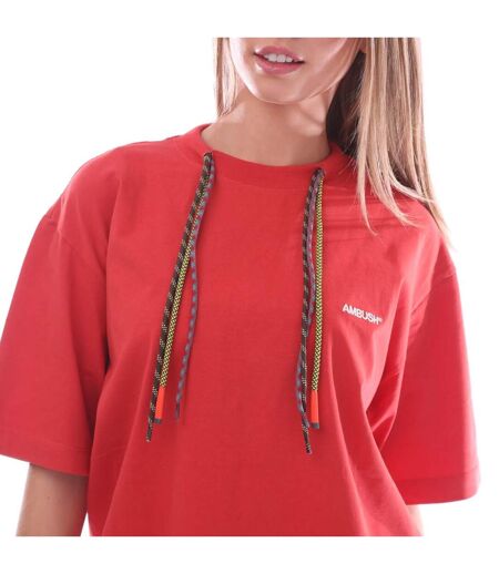 Womens/ladies multicord t-shirt red Ambush