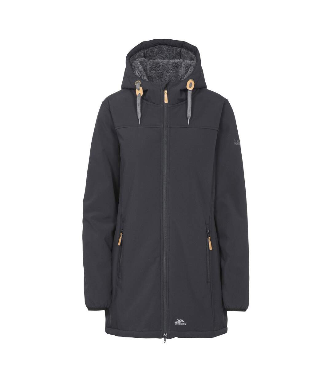 Trespass Womens/Ladies Kristen Longer Length Hooded Waterproof Jacket (Black) - UTTP4195-1