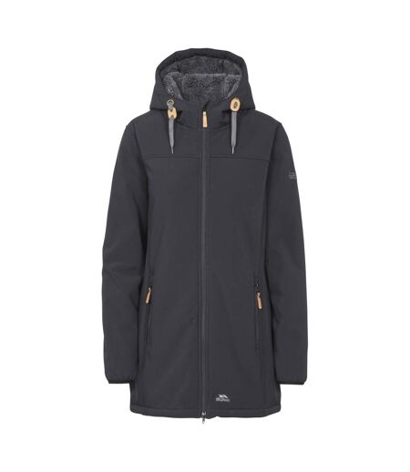 Trespass Womens/Ladies Kristen Longer Length Hooded Waterproof Jacket (Black)