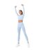 Womens/ladies Seamless High Rise Leggings Brunnera Blue USA Pro-1