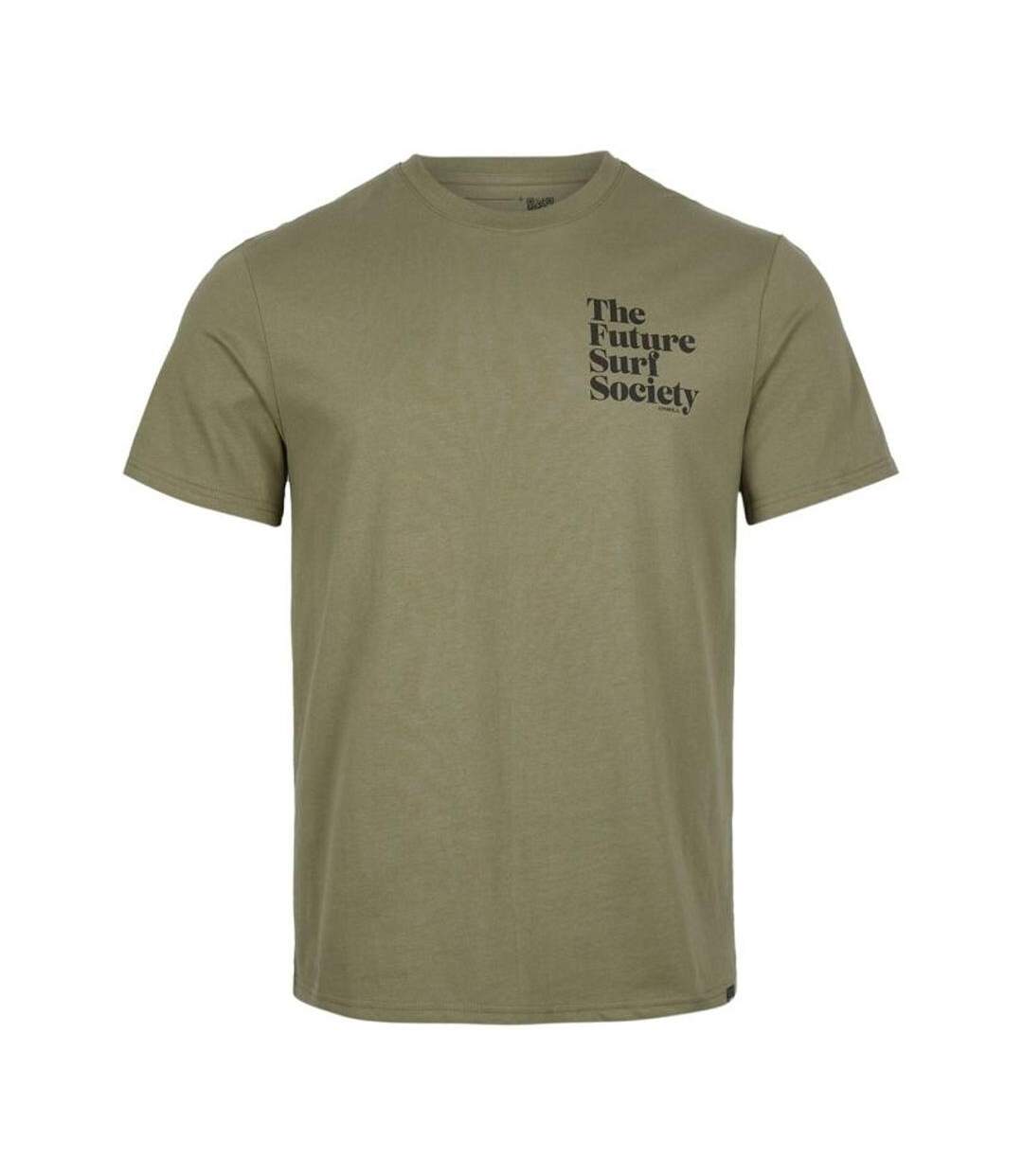 T-Shirt kaki  homme o'neill future surf society-1