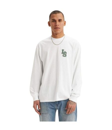 T-shirt Manches Longues Style Classique Homme Blanc Levis