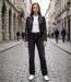 MAYFLOWER OUDA - Jean en tissu extensible pour femme : le confort absolu d'un denim stretch noir galbant-5