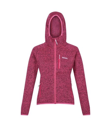 Regatta Womens/Ladies Newhill Marl Hooded Fleece Jacket (Fruit Dove) - UTRG8830