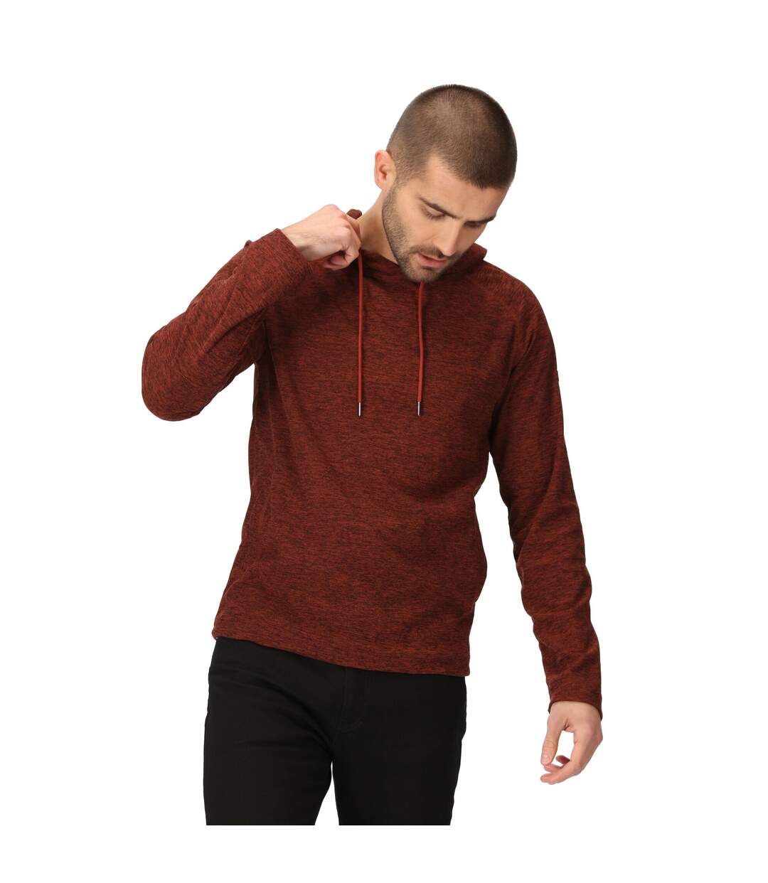 Mens edley marl hoodie burnt henna Regatta