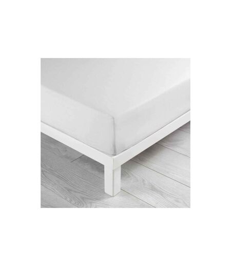 Drap Housse en Coton Linette 160x200cm Blanc