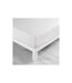 Drap Housse en Coton Linette 160x200cm Blanc-2