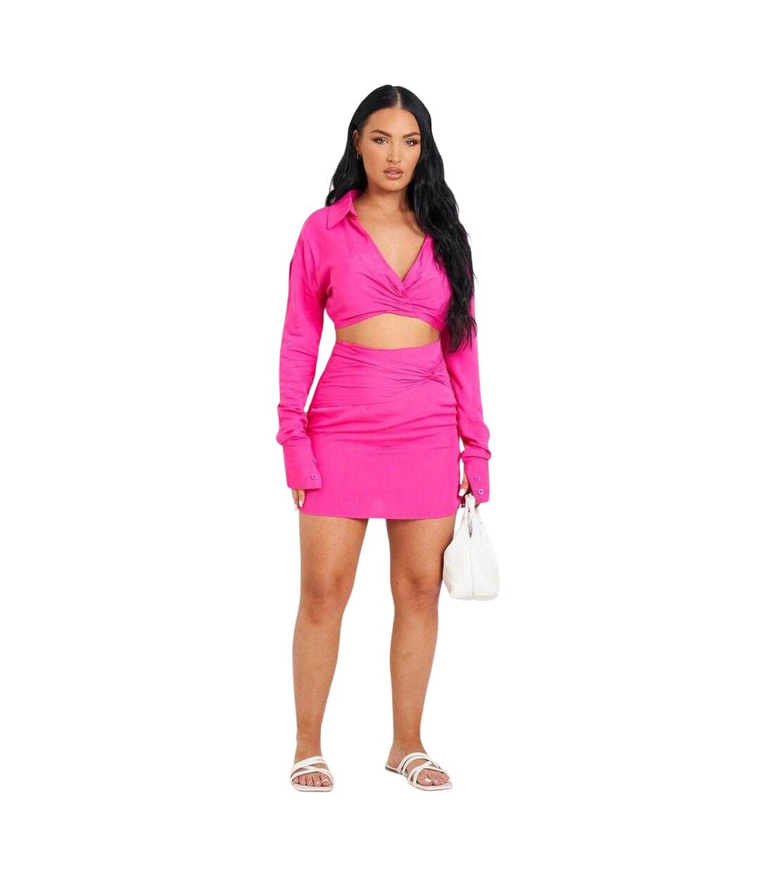 Mini Jupe Motif/style À Nœud Femme Rose Missy Empire-3