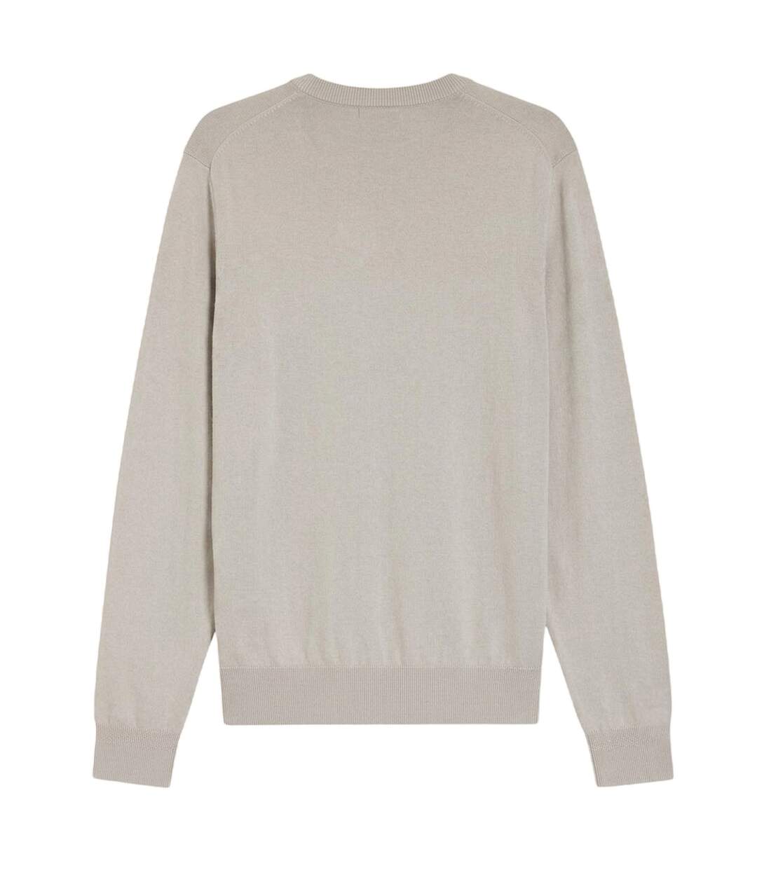 Mens Kanovano Crew Neck Jumper Grey Boss-2