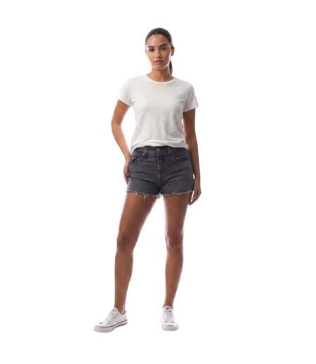 Womens/ladies 501 Original Jean Shorts Charcoal Grey Levis