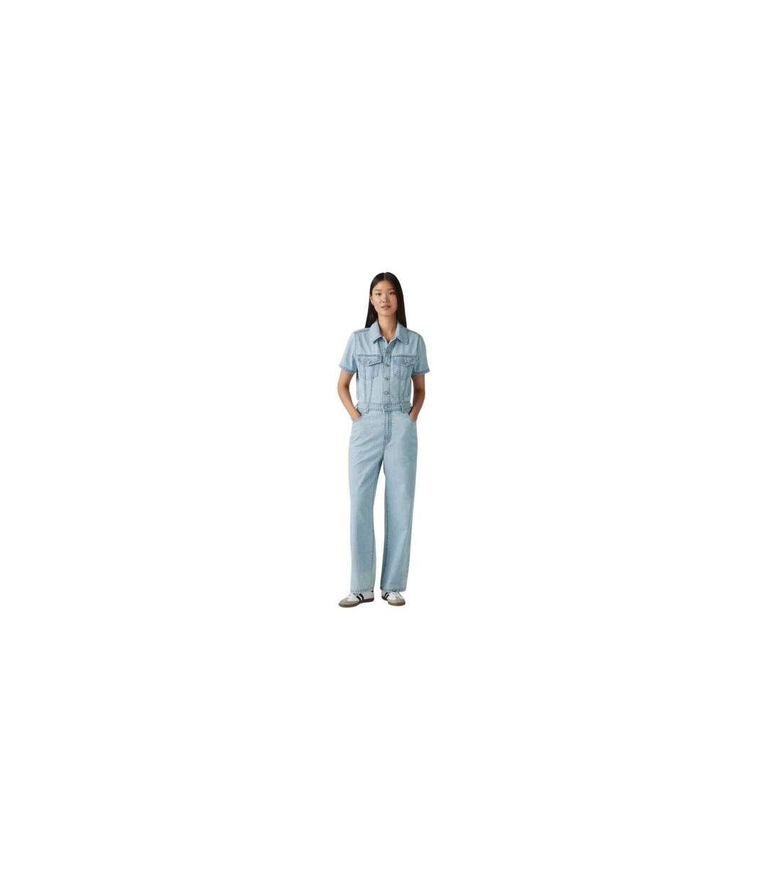 Combinaison Manches Courtes Femme Bleu Levis-1