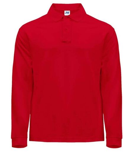 Polo manches longues - Homme - JK215 - rouge