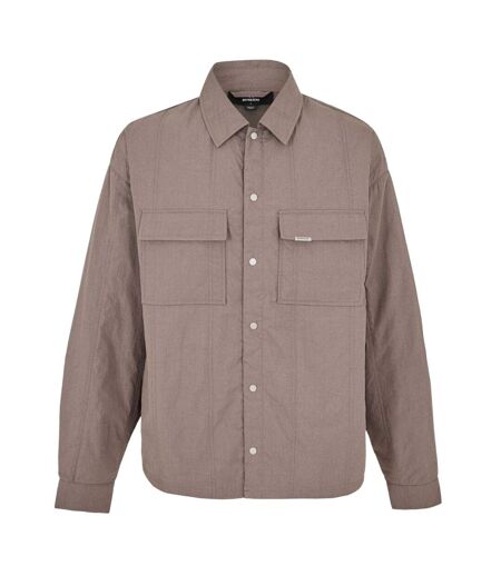 Mens Plain Relaxed Fit Overshirt Mid Grey Represent