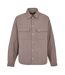 Mens Plain Relaxed Fit Overshirt Mid Grey Represent-2