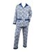 Pyjama Femme Long Boutonné Confort 1011 Pyjama Marine