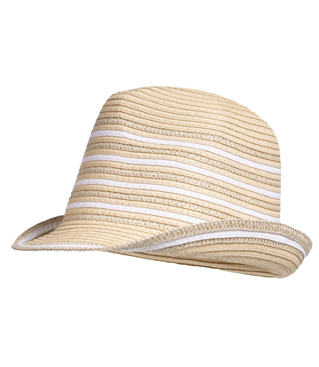 Isotoner Chapeau femme trilby rayé-4