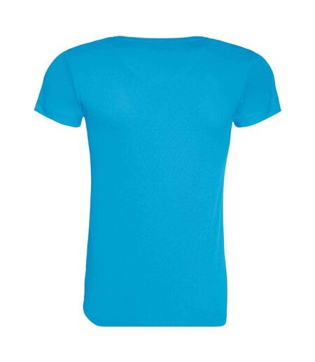 Womens/ladies Cool Recycled T-shirt Sapphire Blue Awdis