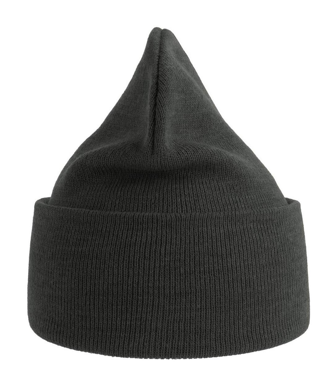 Unisex adult pure recycled beanie dark grey melange Atlantis-2
