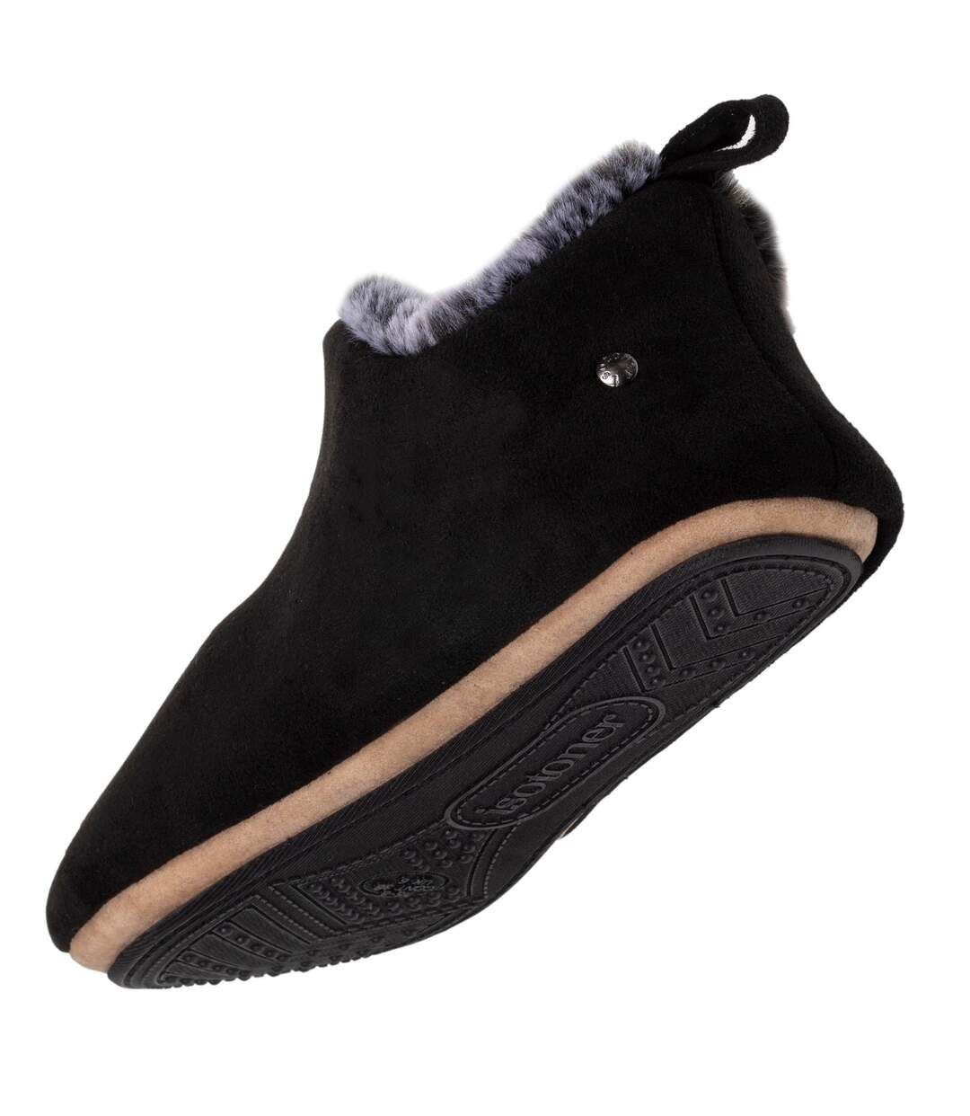 Isotoner Chaussons bottillons femme ultra confortables, intérieur en fausse fourrure-5