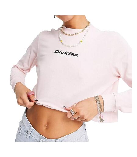 T-shirt Crop Rose Femme Dickies Central 1922 - L