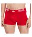 x3 boxers noir/blanc/rouge homme lacoste courts stretch - l-2
