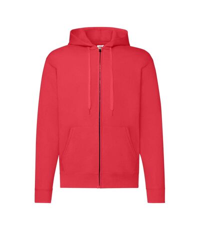Fruit of the Loom Mens Classic Zipped Hoodie (Red)