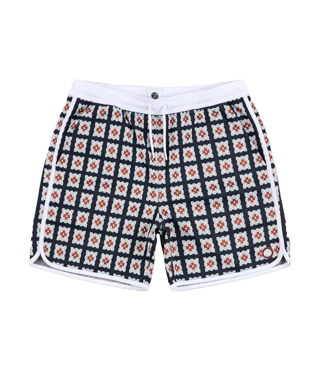 Mens Timperley Geo Sweat Shorts Multicoloured Pretty Green-2
