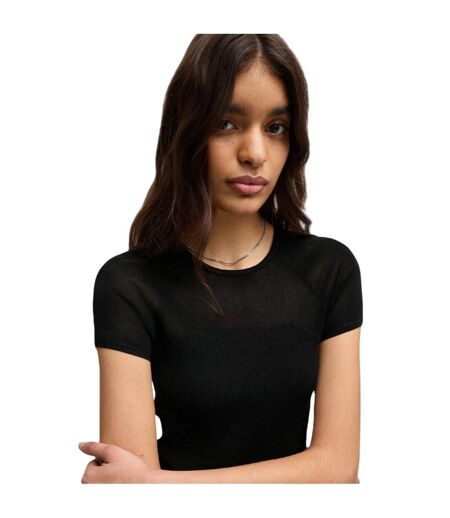 T-shirt Manches Raglan Slevetta Femme Noir Hugo