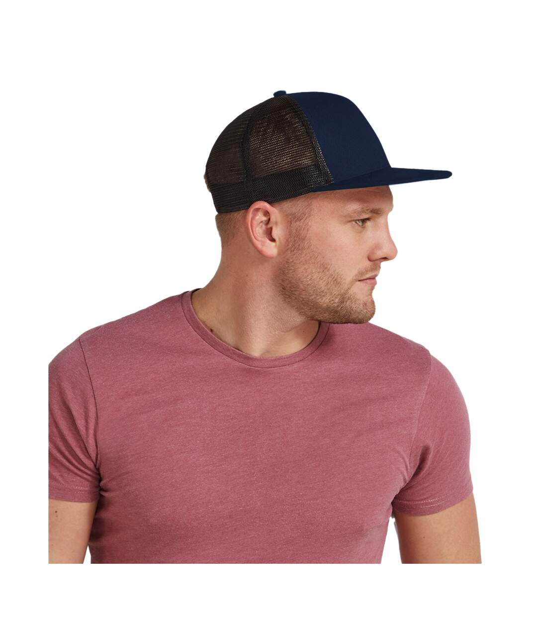 Unisex adult trucker cap black Beechfield-2