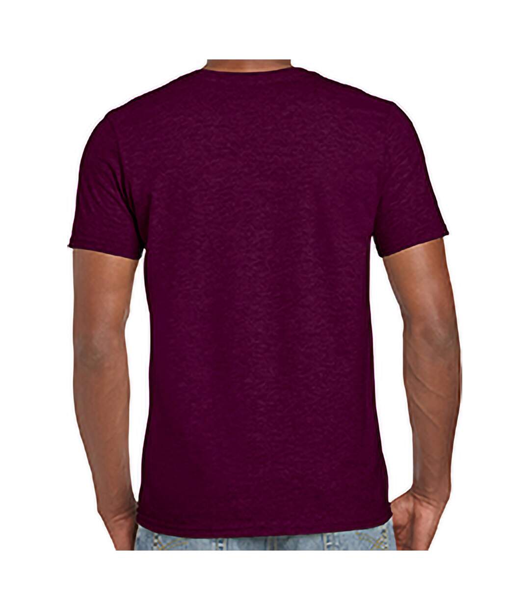 Gildan Mens Soft Style Ringspun T Shirt (Maroon)