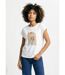 T-shirt coton avec sérigraphie Art déco-1