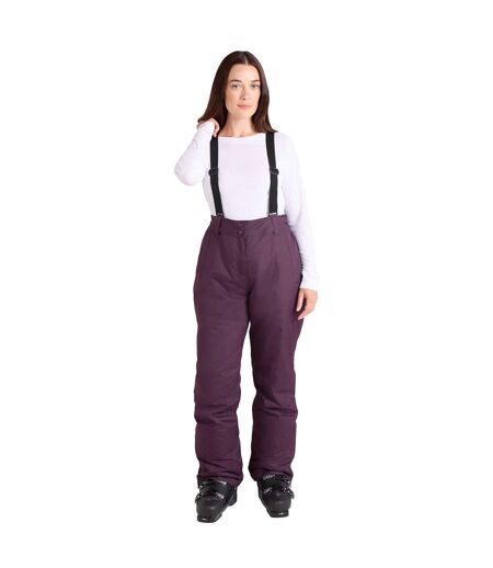 Womens/ladies Moon Ii Ski Trousers Dark Purple Mountain Warehouse