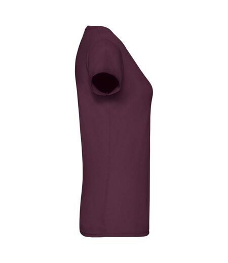 T-shirt Femme Bordeaux Fruit Of The Loom