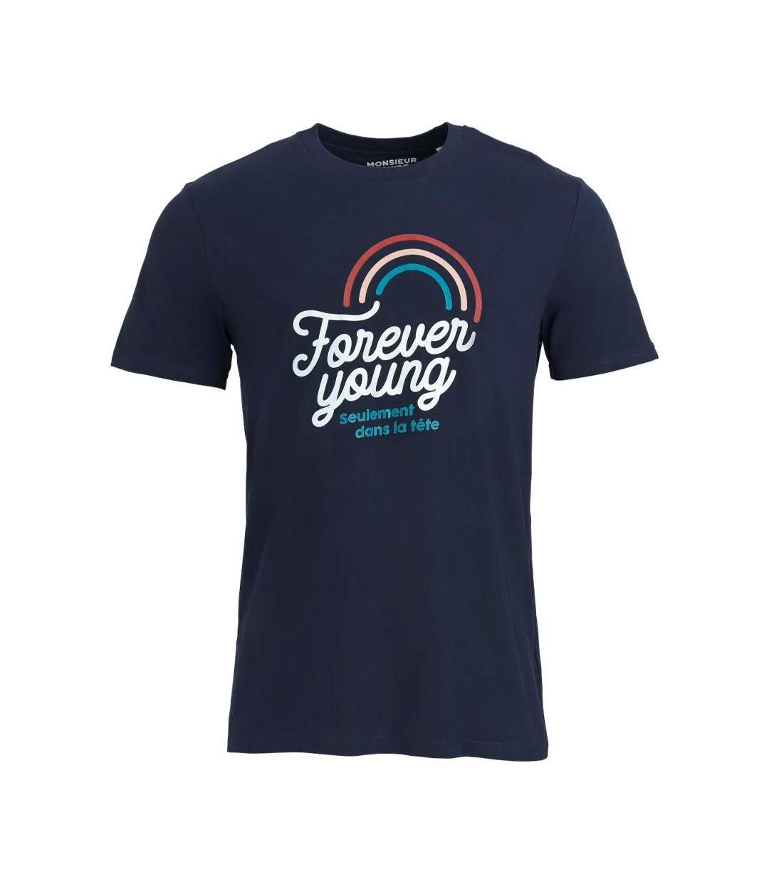 T-shirt marine homme monsieur t-shirt forever young-1