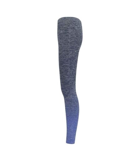 Womens/ladies seamless fade out leggings navy/blue marl Tombo