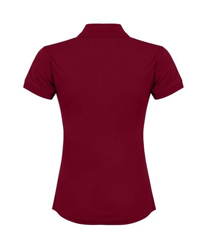 Polo sport à forme ajustée femme bordeaux Henbury