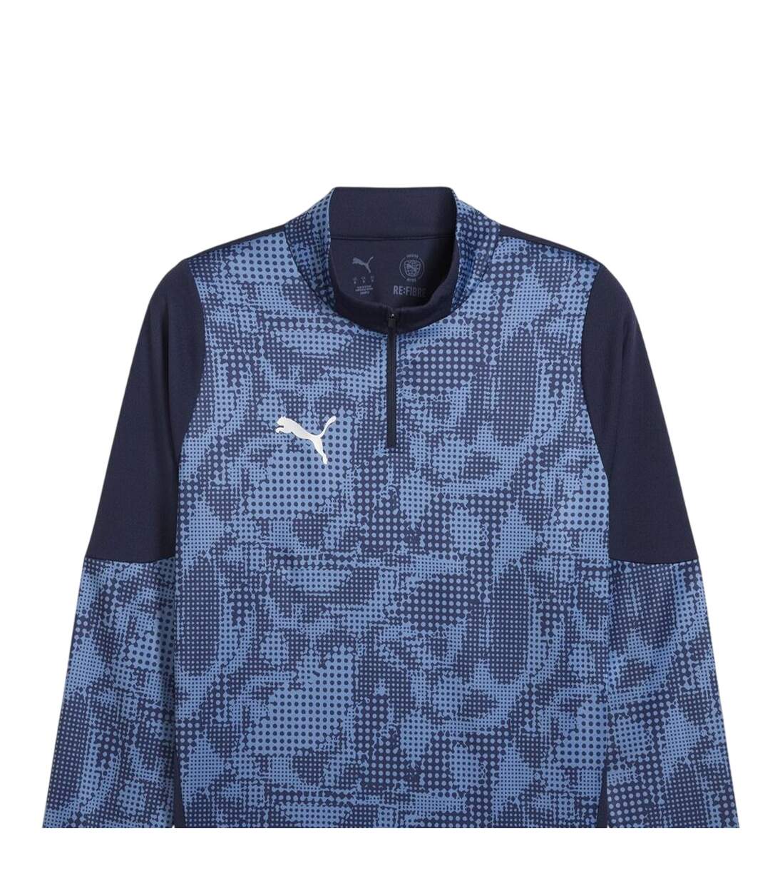 Womens/ladies Teamcup Long-sleeved Top Navy Silver Puma-3