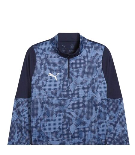 Womens/ladies Teamcup Long-sleeved Top Navy Silver Puma
