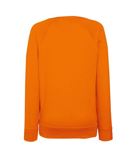 Fruit OF The Loom Ladies Fitted Lightweight Raglan Sweatshirt (240 GSM) (Orange) - UTBC2656