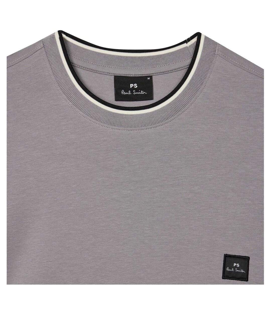 Mens Patch Logo T-shirt Grey Paul Smith-3