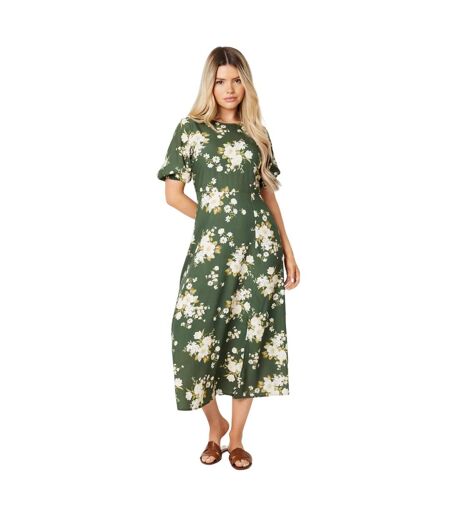 Robe mi-longue femme vert kaki Dorothy Perkins